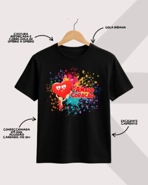 Camiseta Preta - Amado Coração Explosão