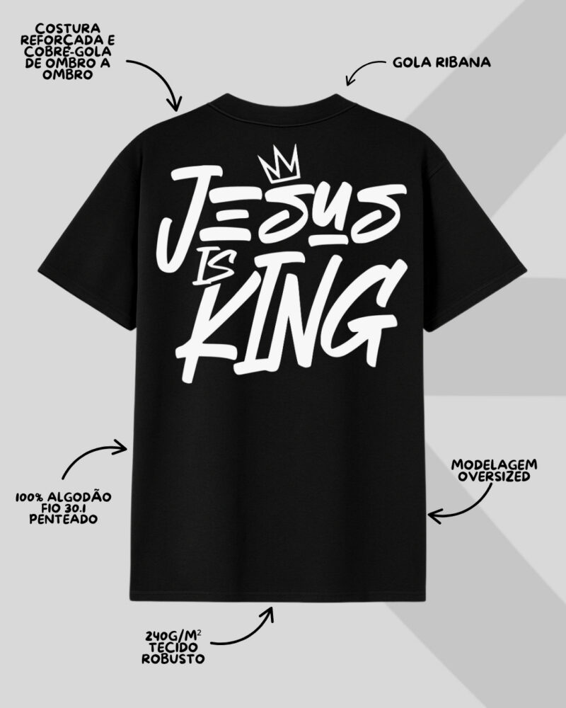 Camiseta Oversized - Jesus Is king - Imagem 2