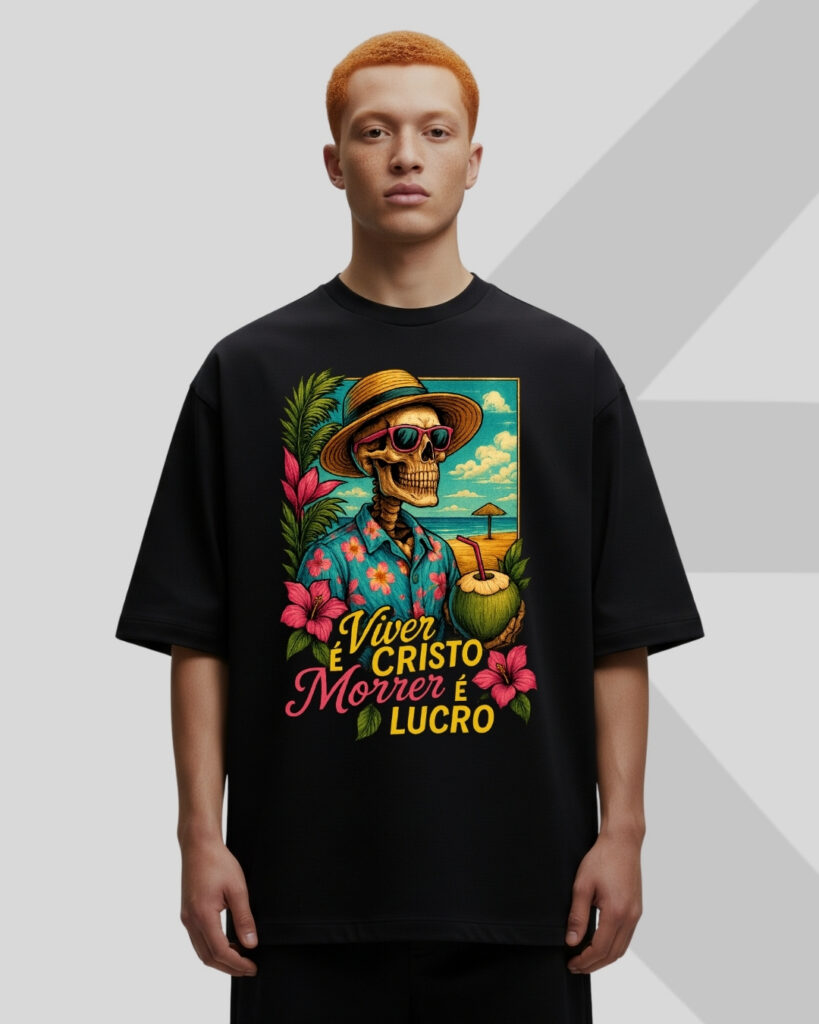 Camiseta Oversized - Viver É Cristo
