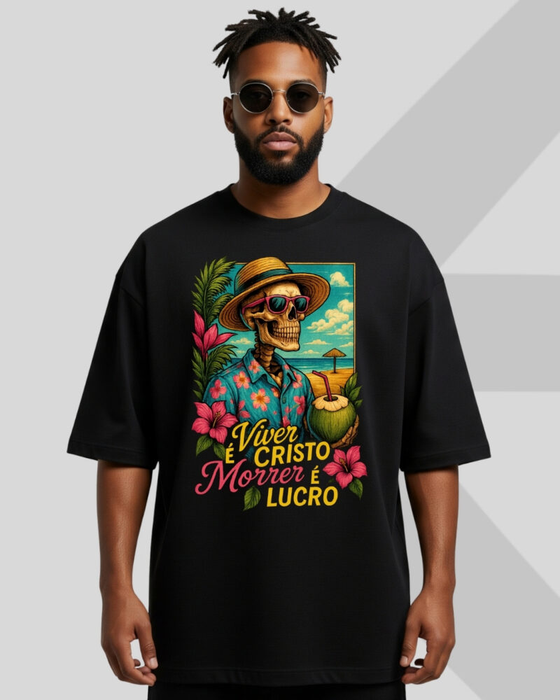 Camiseta Oversized - Viver É Cristo - Imagem 2